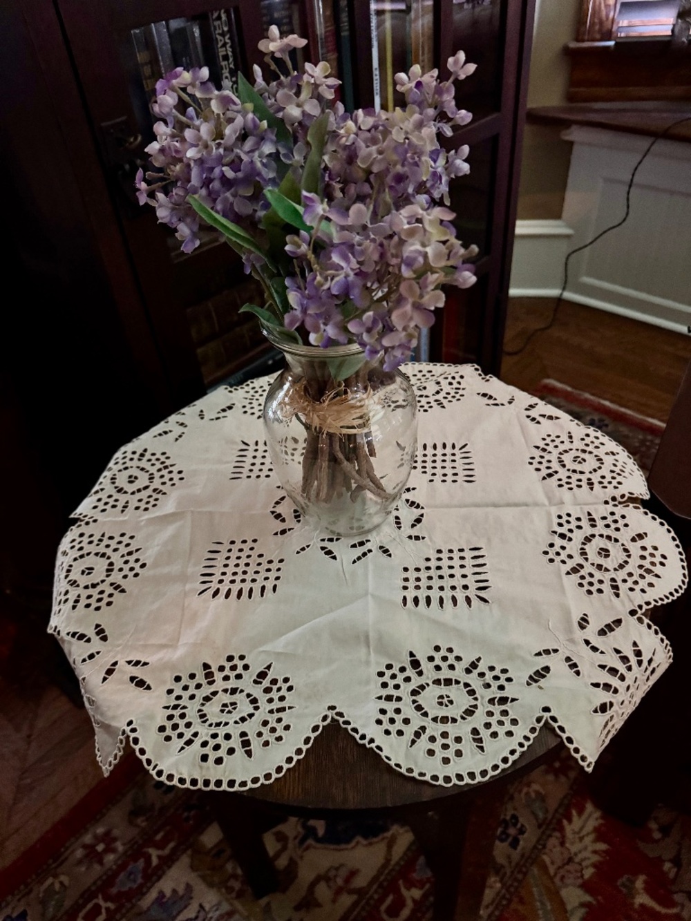 VINTAGE HANDMADE DOILY CROCHET VICTORIAN SHABBY CHIC COTTAGECORE